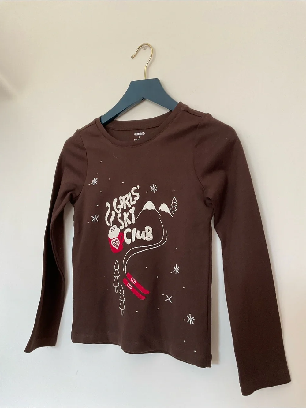 Gymboree Girls' Ski Club Long-Sleeve Top - Brown